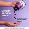 Iron Plus Gummy Vitamin Iron with Vitamin C Made in USA Gummies for Adults & Kids All Natural Gluten Free Non GMO & Vegan Supplement Gummies Grape Fla